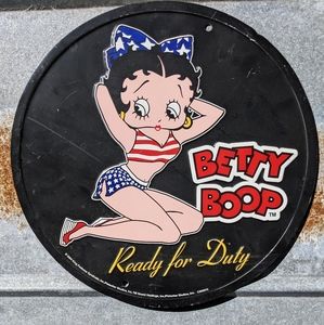 Betty boop metal sign